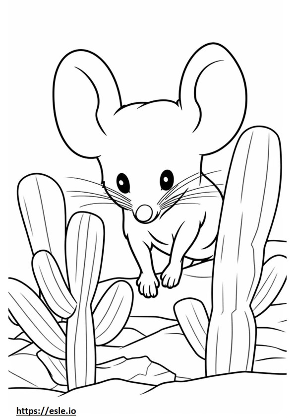 Cactus Mouse mosoly emoji szinező