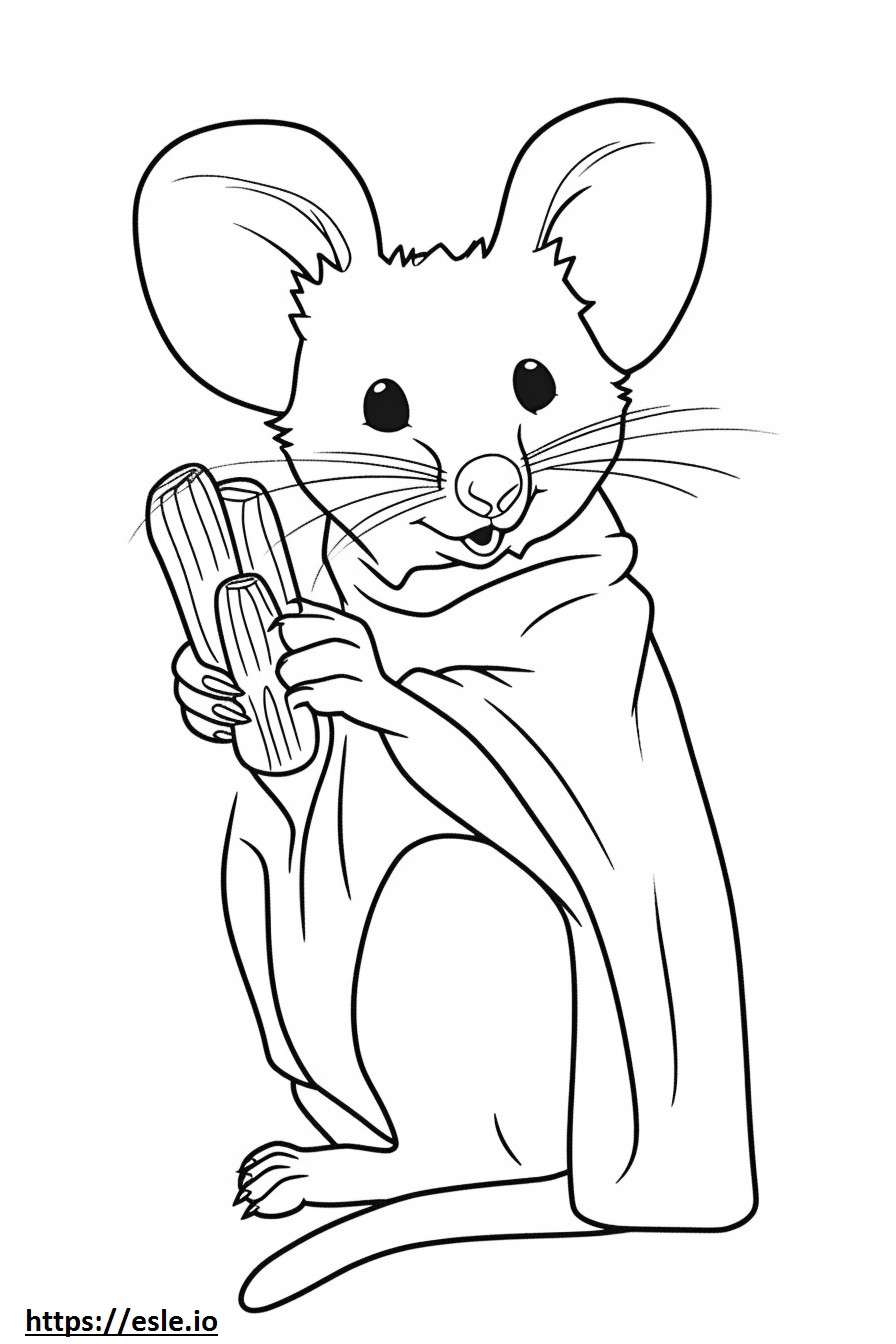 Cacto Rato feliz para colorir