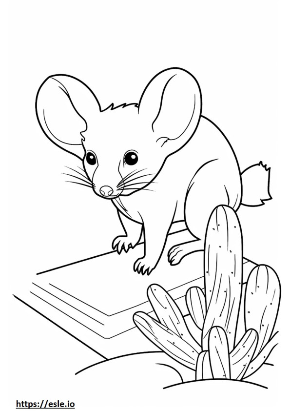 Tikus Kaktus senang gambar mewarnai