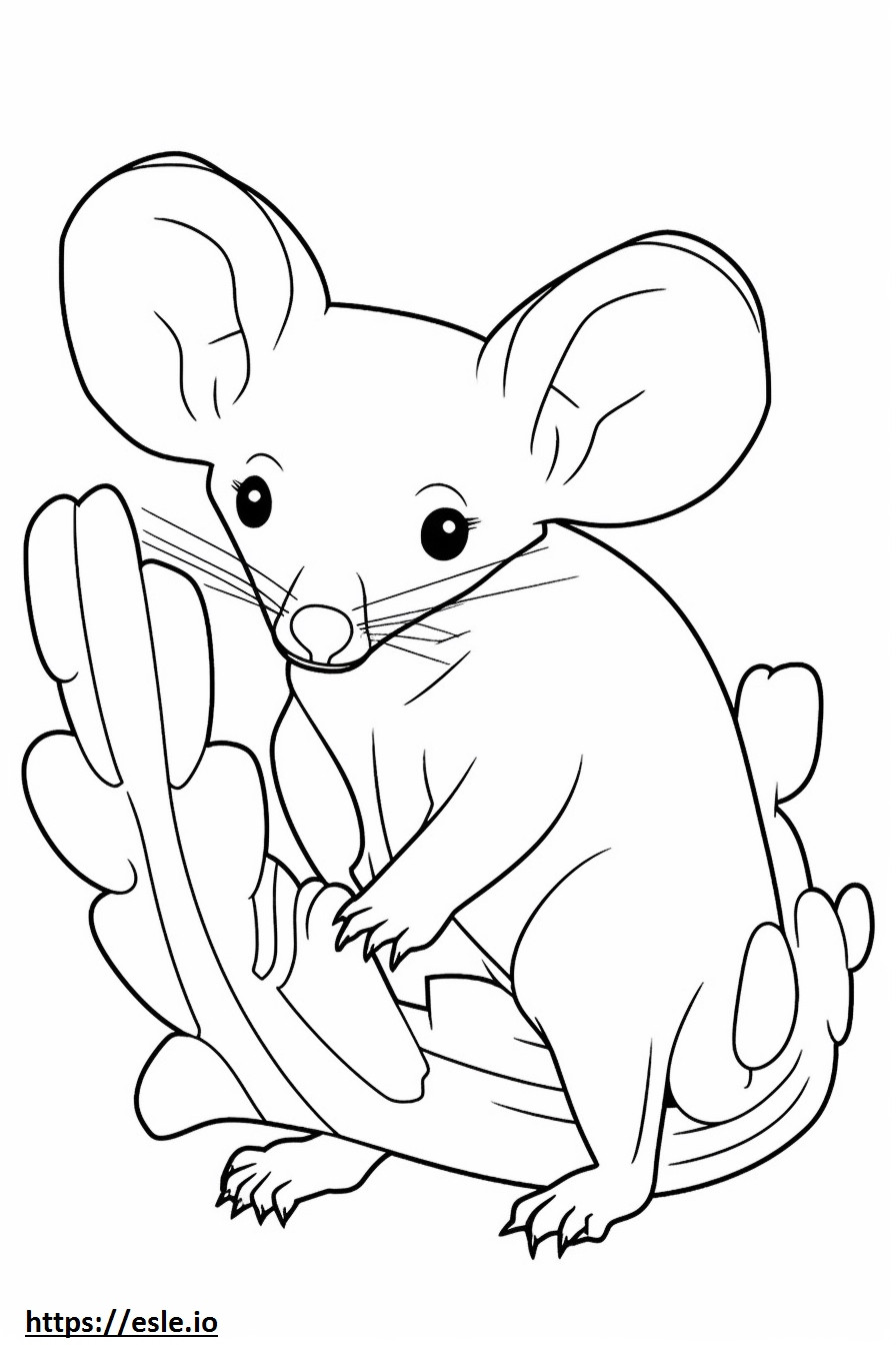 Cacto Rato Jogando para colorir