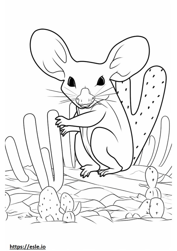 Kaktus-Maus spielen ausmalbild