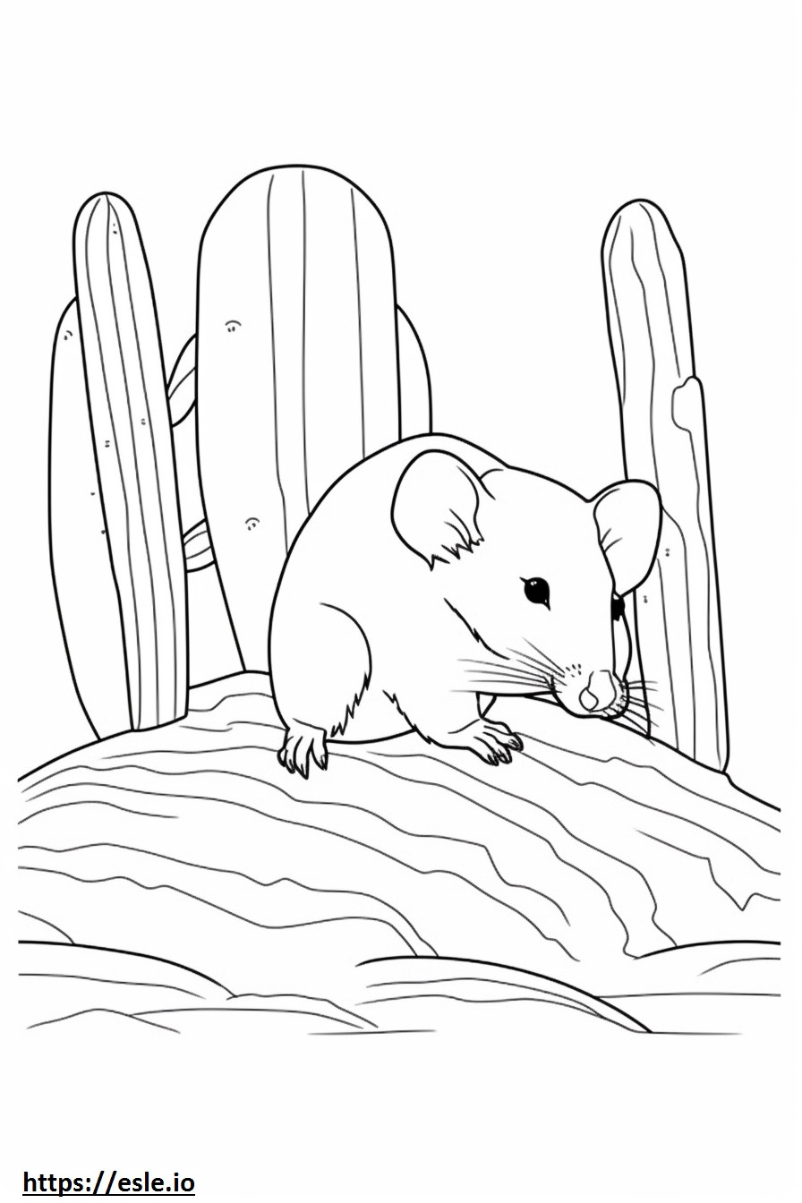 サボテンマウスに優しい ぬりえ - 塗り絵