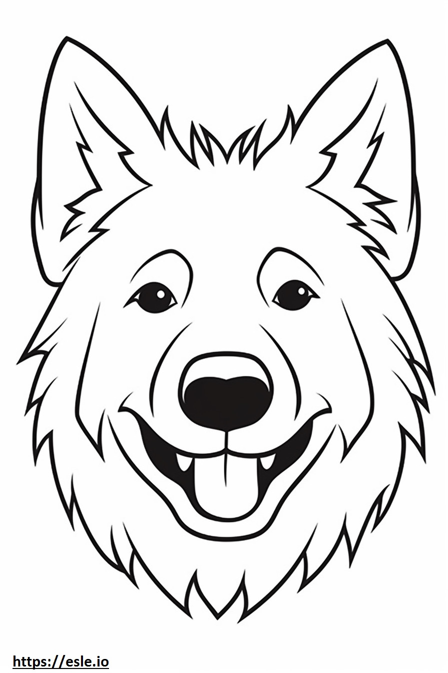 Cara de Cairn Terrier para colorear e imprimir