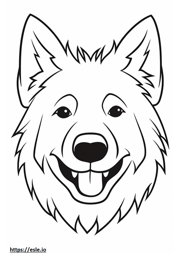 Cairn Terrier face coloring page