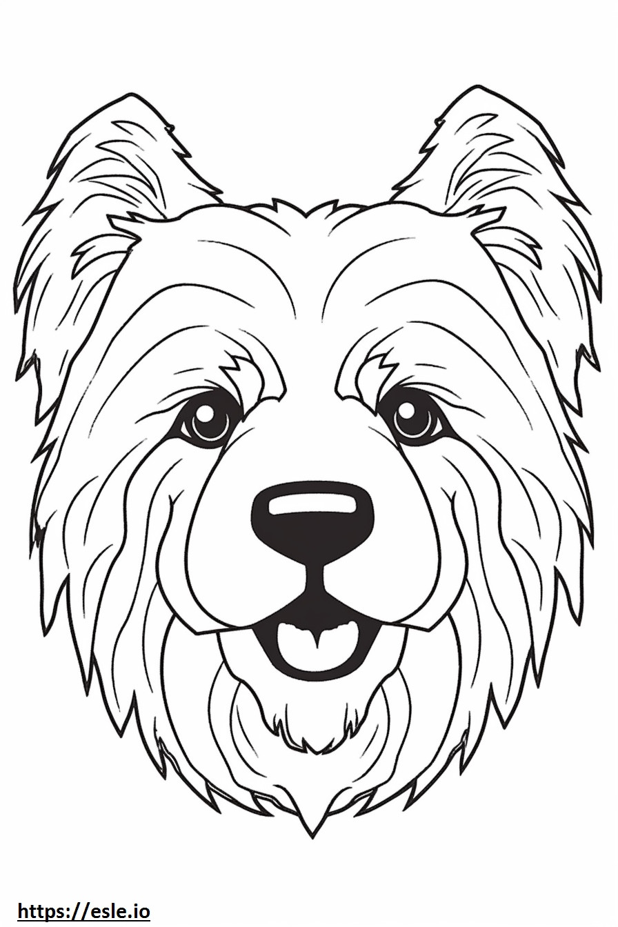 Cairn Terrier-Gesicht ausmalbild
