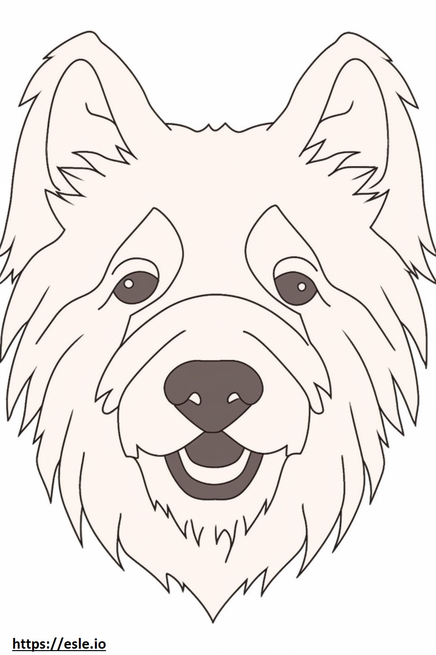 Cairn Terrier face coloring page