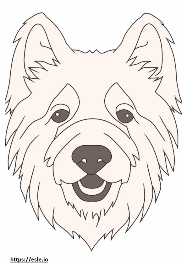 Faccia del Cairn Terrier da colorare