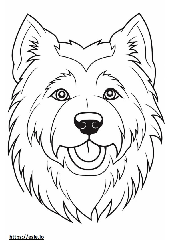 Cara de Cairn Terrier para colorear e imprimir