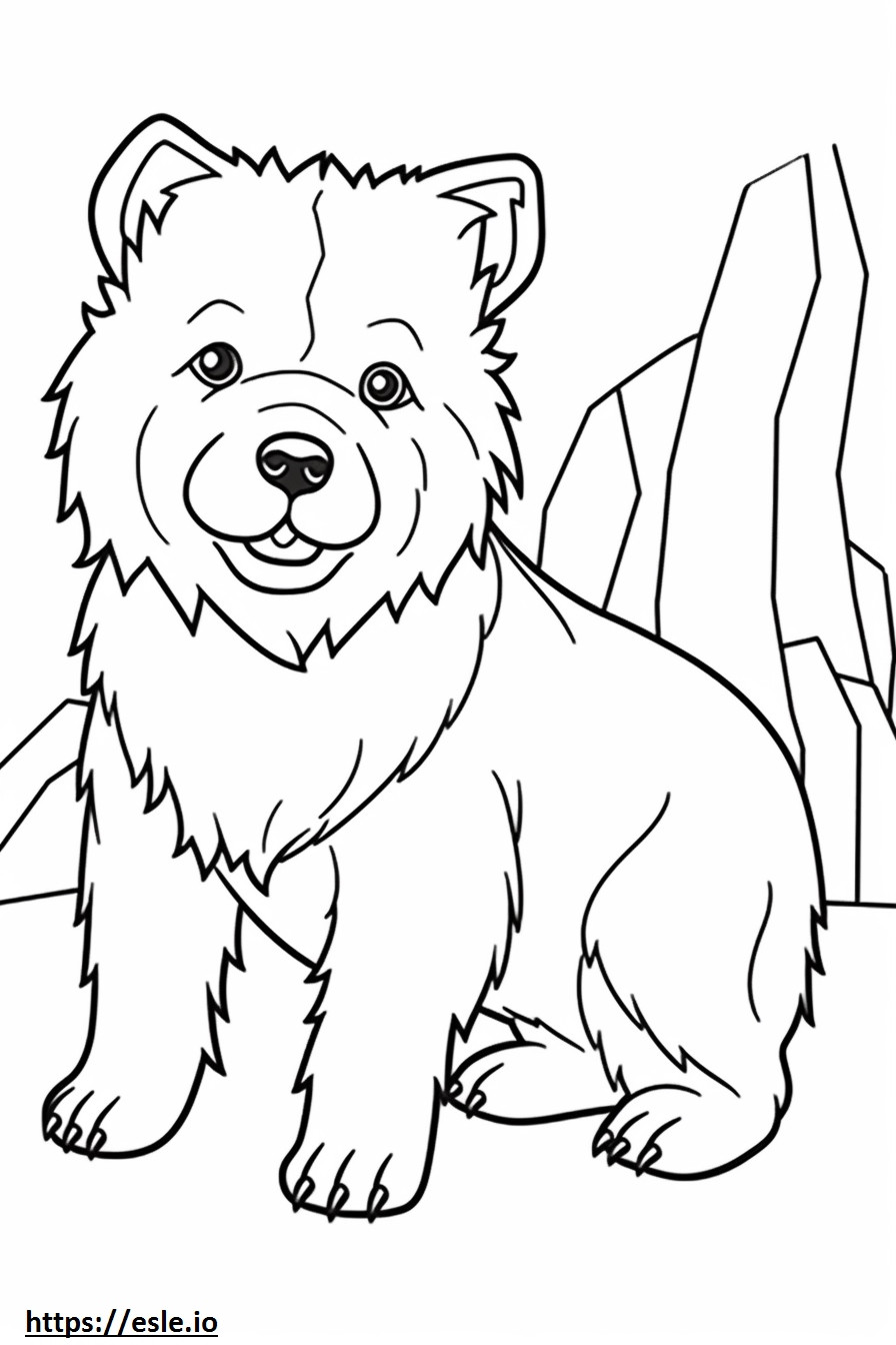 Cairn Terrier baby coloring page