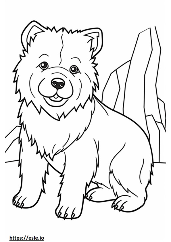 Bebé Cairn Terrier para colorear e imprimir