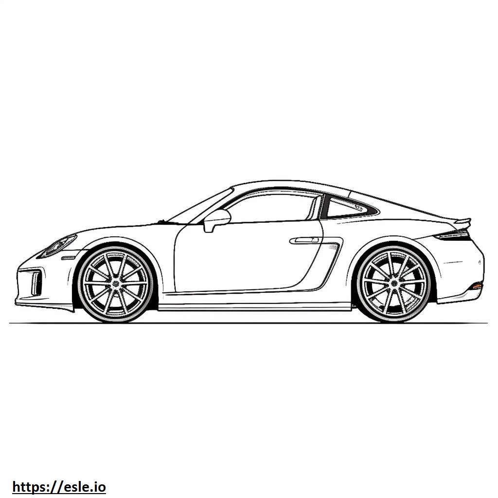 Coloriage Porsche 911 GT3 Touring 2024 à imprimer
