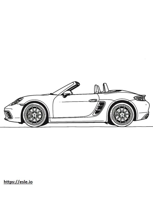 Porsche 718 Boxster 2024 coloring page
