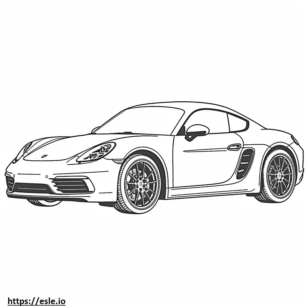 Porsche 718 Cayman 2024 coloring page