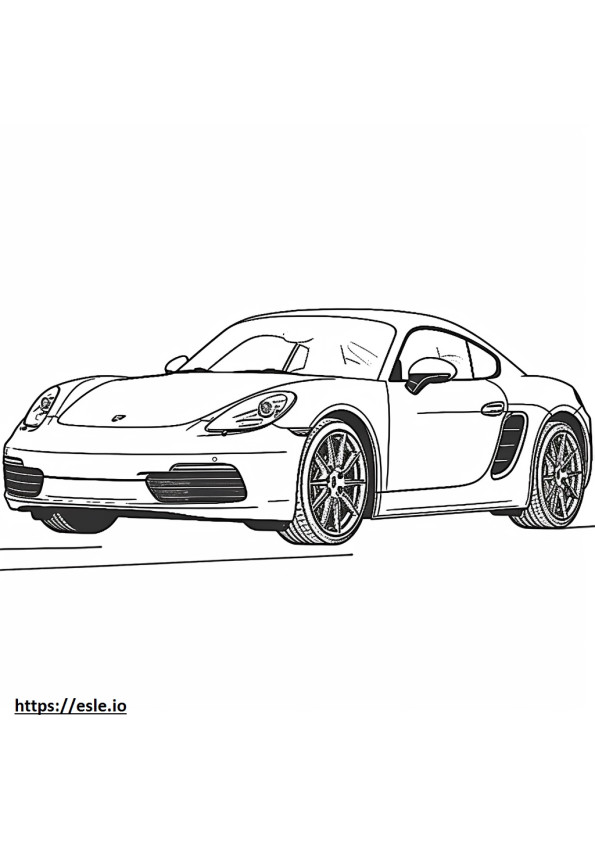 Porsche 718 Cayman 2024 coloring page