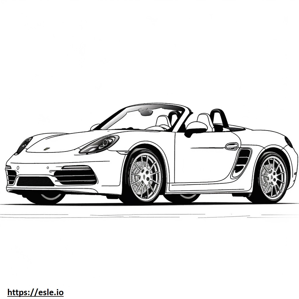 Porsche 718 Boxster GTS 2024 para colorir