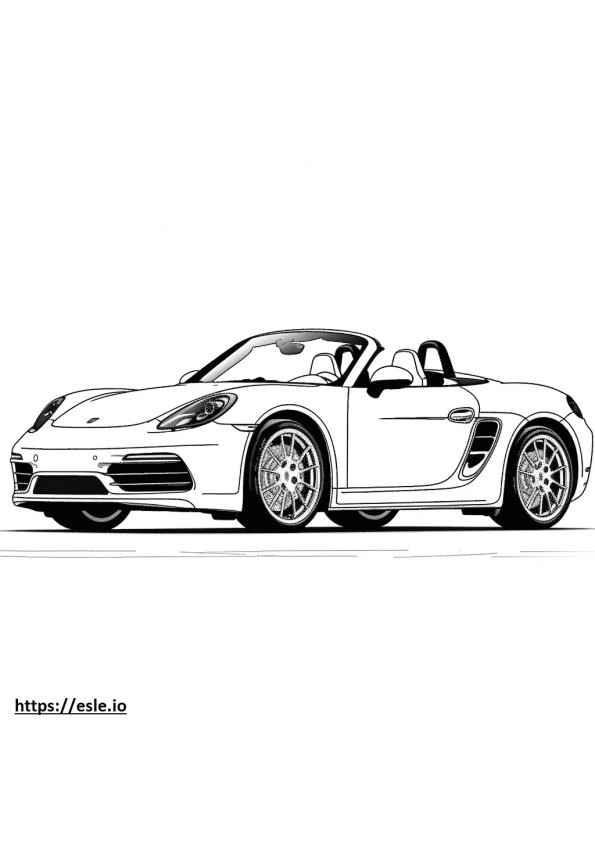 Porsche 718 Boxster GTS 2024 coloring page