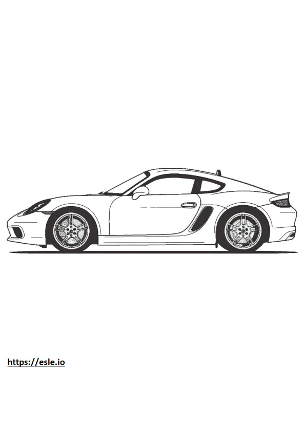 Porsche 718 Caimán GTS 2024 para colorear e imprimir