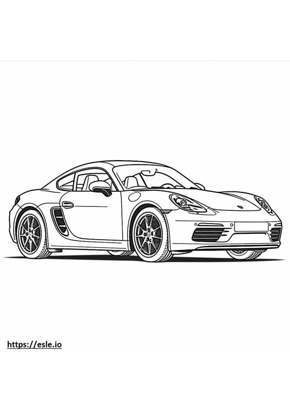 Porsche 718 Cayman GTS 2024 coloring page