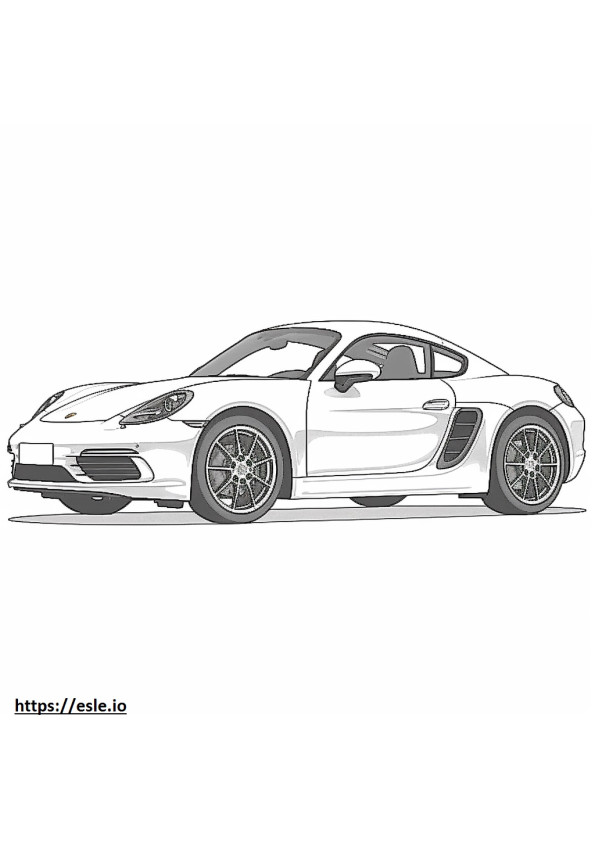 Porsche 718 Cayman GTS 2024 kolorowanka