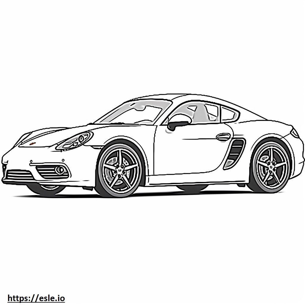 Porsche 718 Cayman S 2024 coloring page