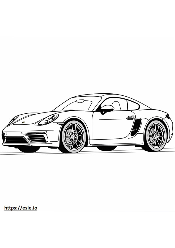 Porsche 718 Cayman S 2024 coloring page