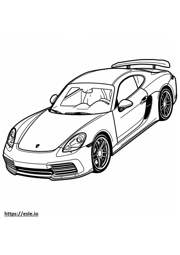Porsche 718 GT4 RS 2024 coloring page