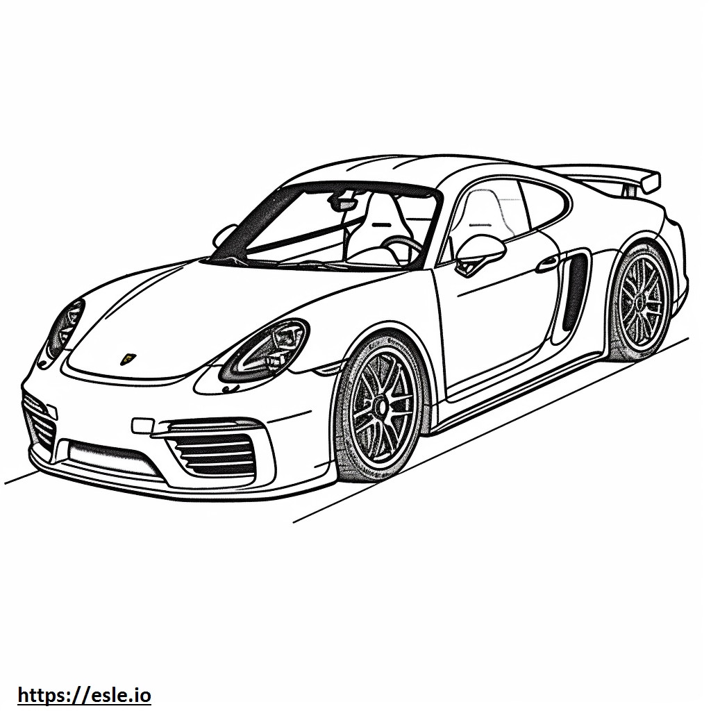 Porsche 718 GT4 RS 2024 coloring page