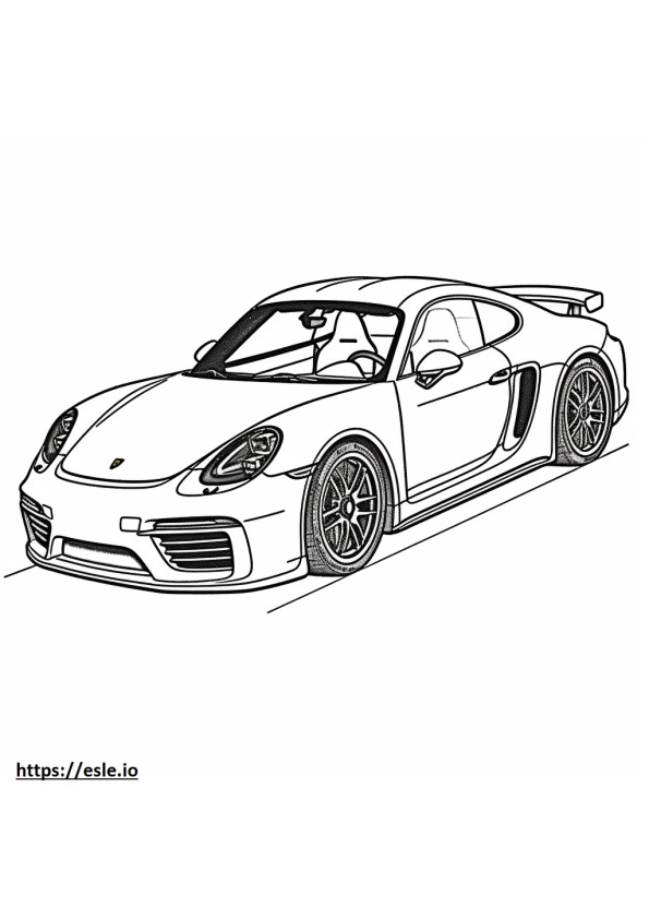 Porsche 718 GT4 RS 2024 para colorir