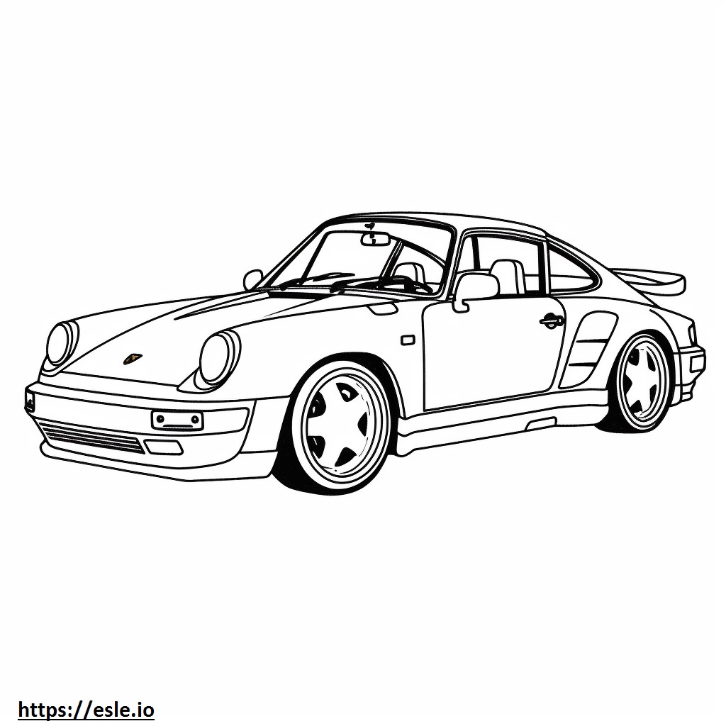 Porsche 911 Turbo 2024 ausmalbild