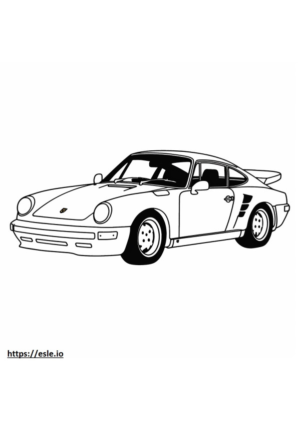 Coloriage Porsche 911 Turbo 2024 à imprimer