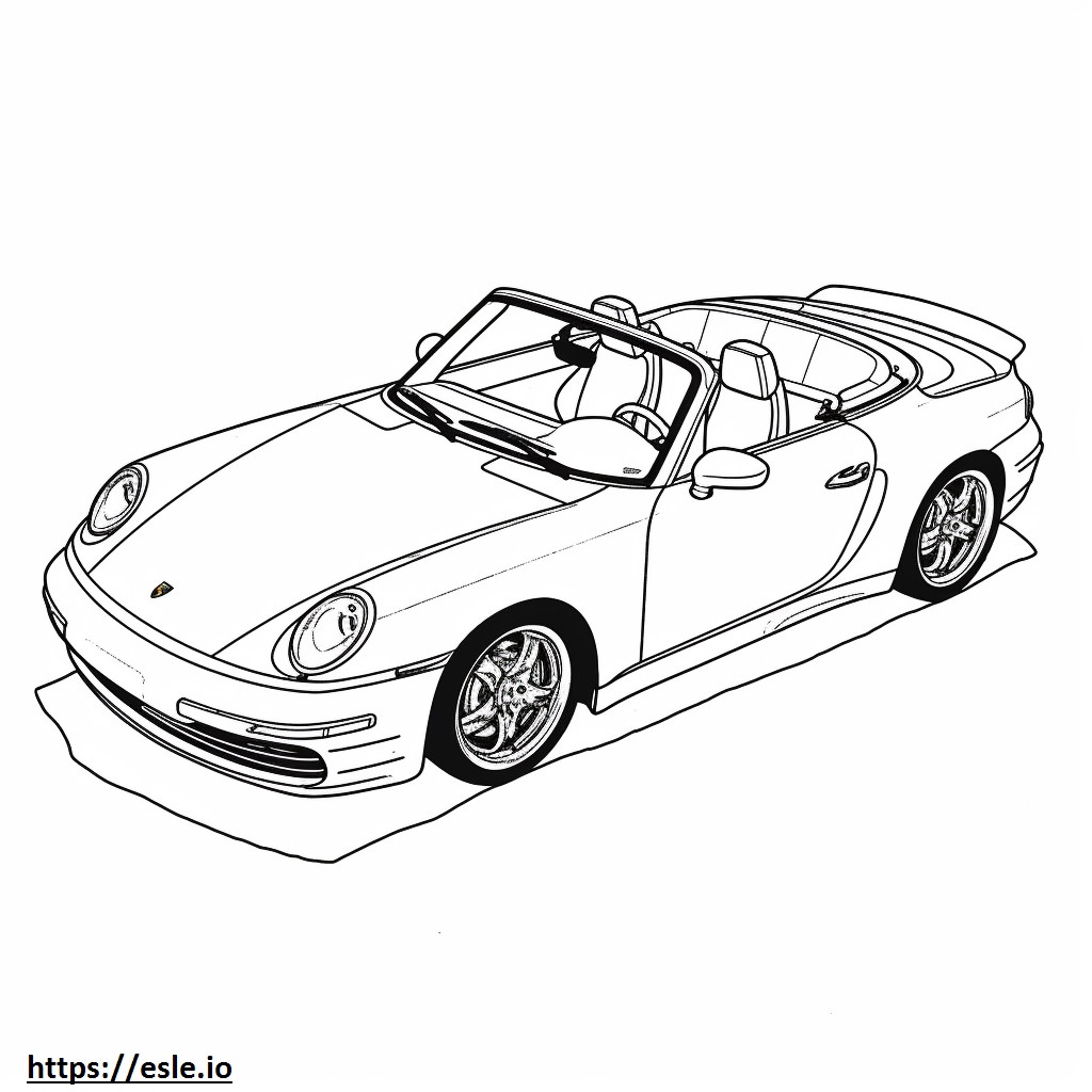 Porsche 911 Turbo Cabriolet 2024 coloring page