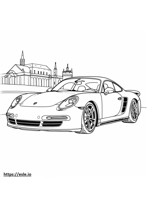 Coloriage Porsche 911 Turbo S 2024 à imprimer