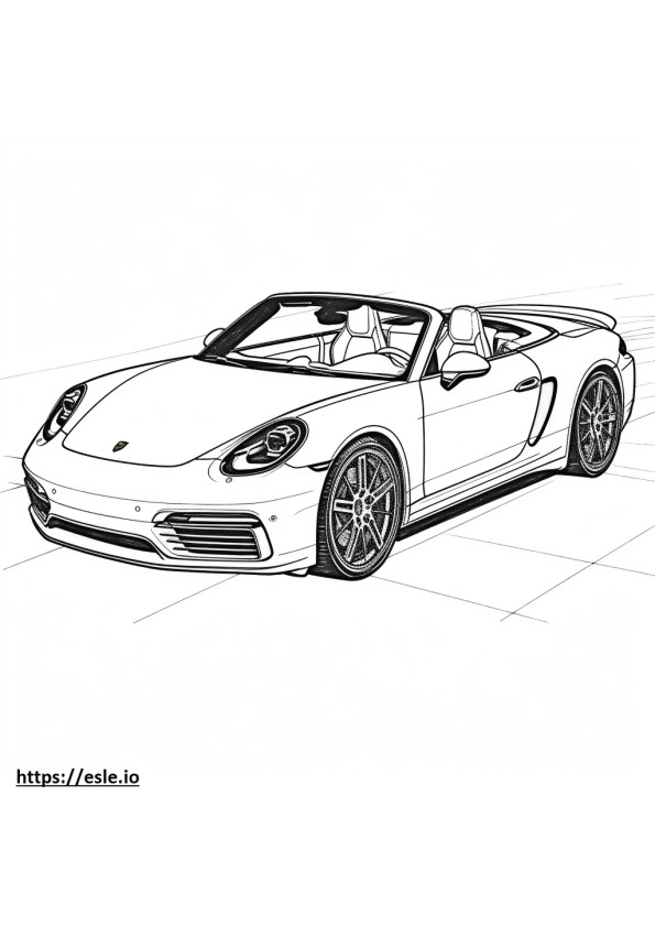 Porsche 911 Turbo S Cabriolet 2024 coloring page