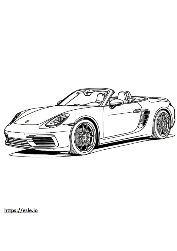 Porsche 911 Turbo S Cabriolet 2024 gambar mewarnai