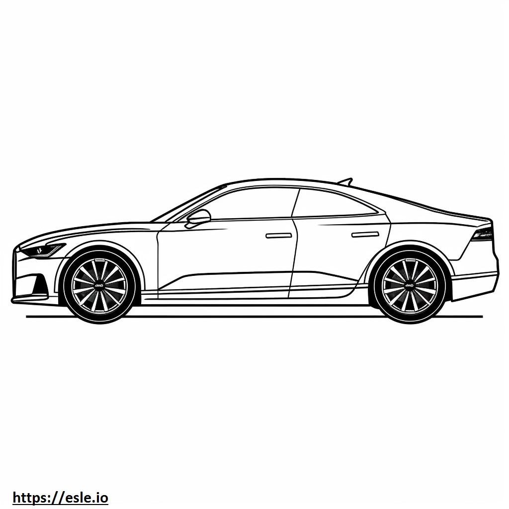 Coloriage Audi A5 Coupé quattro 2024 à imprimer