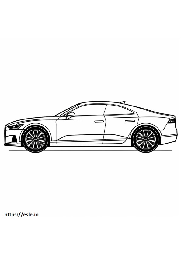 Audi A5 Coupé quattro 2024 ausmalbild