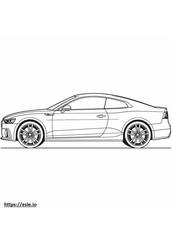 Audi A5 Coupé quattro 2024 para colorear e imprimir