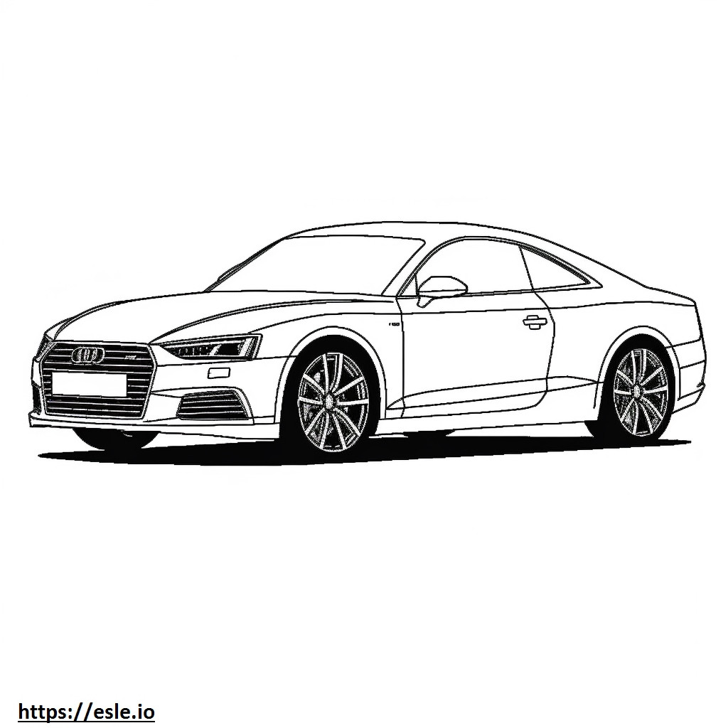Audi A5 Coupe quattro 2024 coloring page