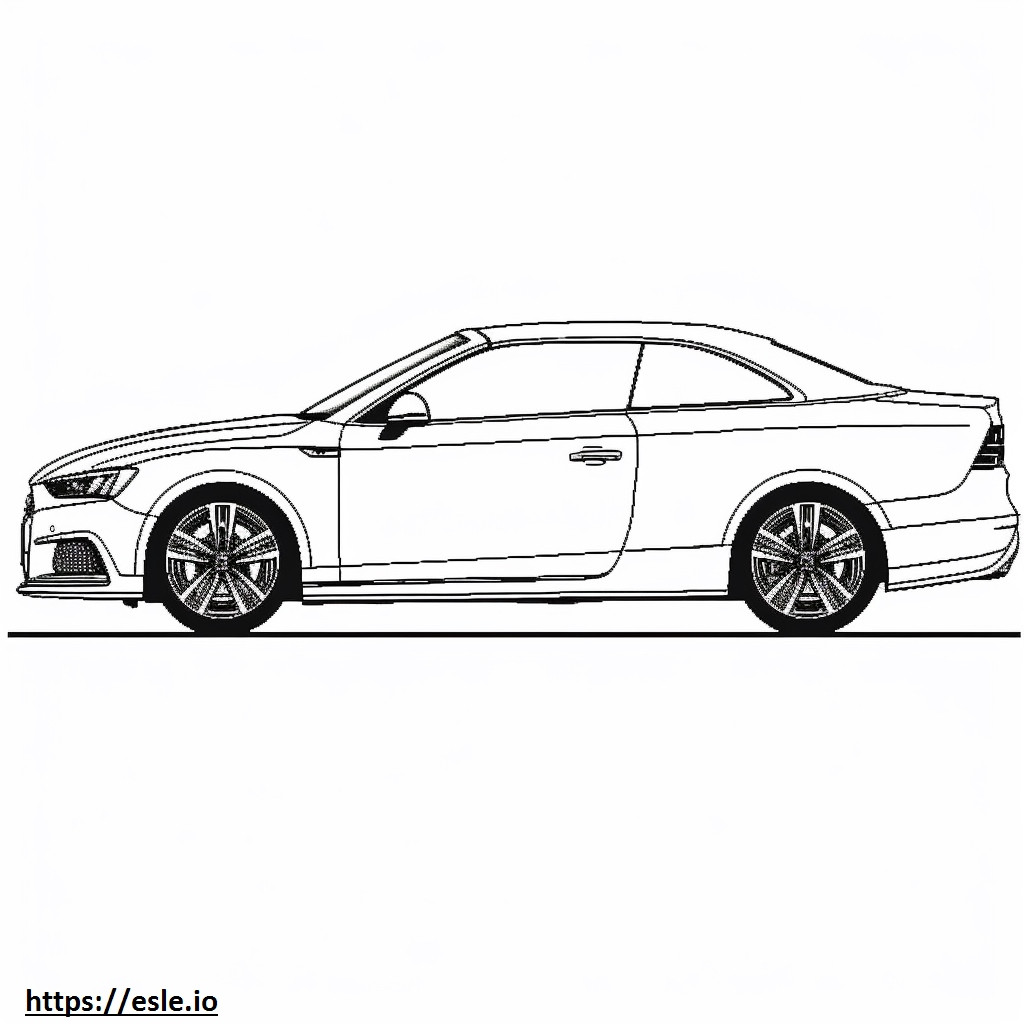 Audi A5 Cabriolet quattro 2024 coloring page