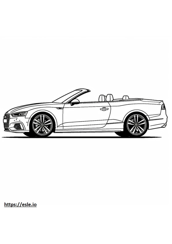 Audi A5 Cabriolet quattro 2024 coloring page