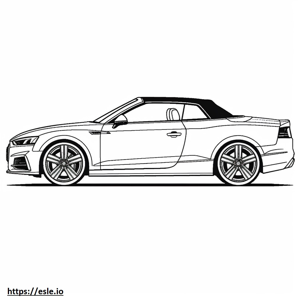Audi A5 Cabriolet quattro 2024 ausmalbild