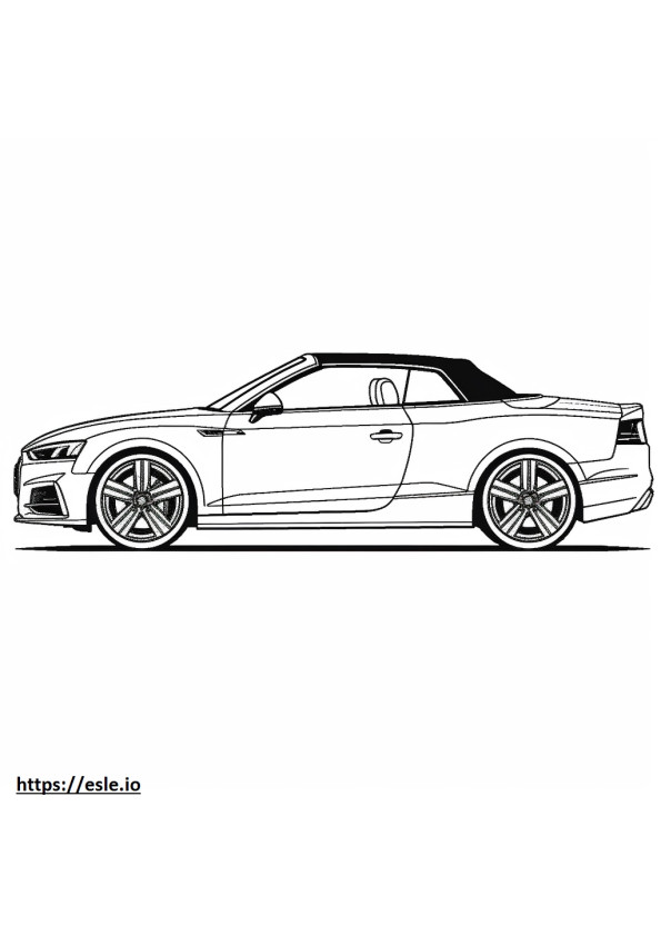 Audi A5 Cabriolet quattro 2024 gambar mewarnai
