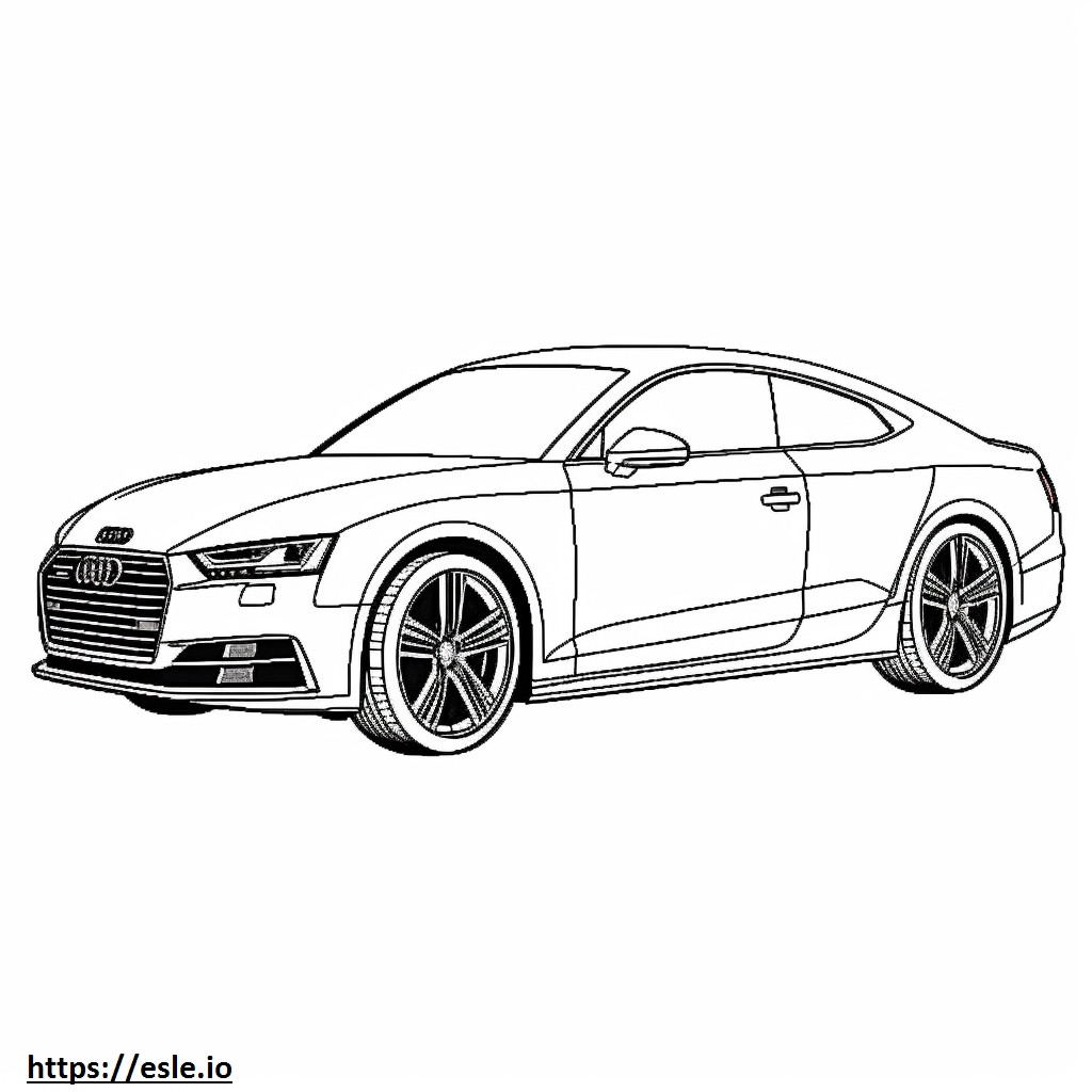 Audi S5 Coupé 2024 para colorear e imprimir
