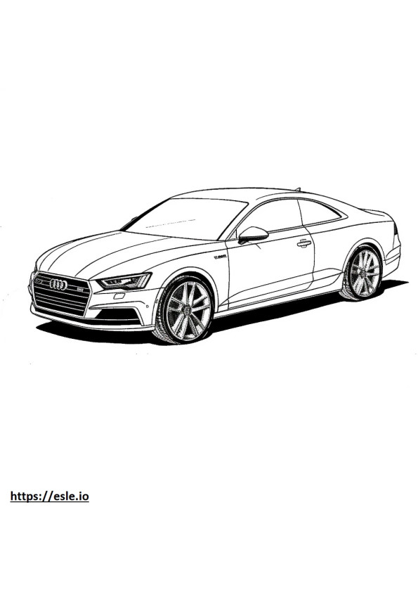 Audi S5 Coupé 2024 ausmalbild