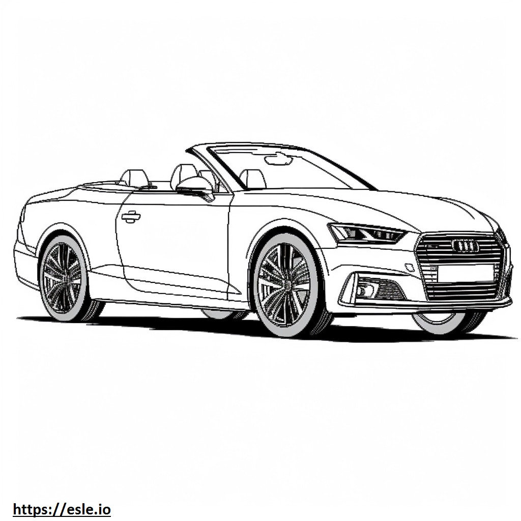 Audi S5 Cabriolet 2024 ausmalbild