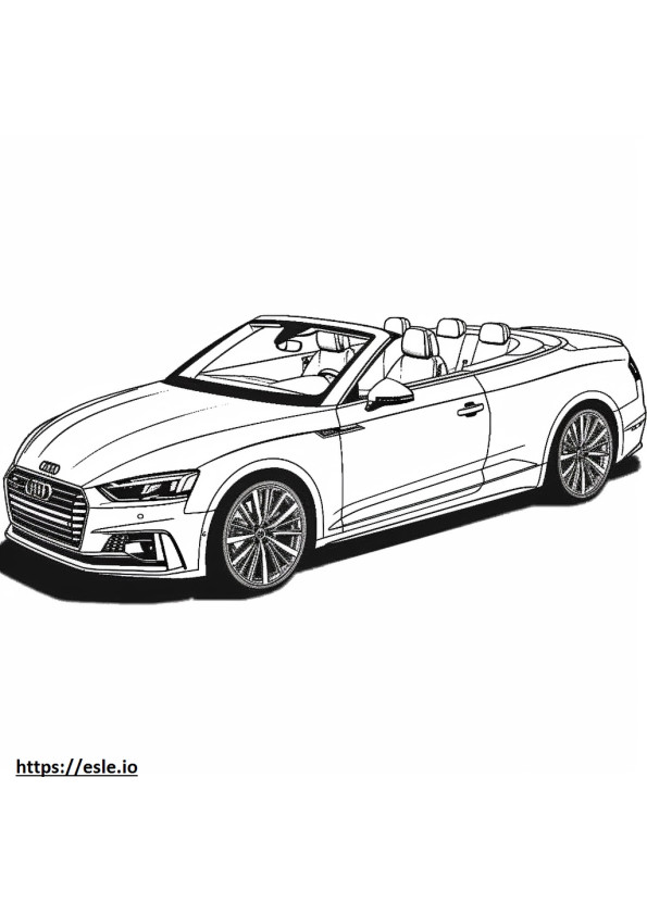 Audi S5 Cabriolet 2024 coloring page