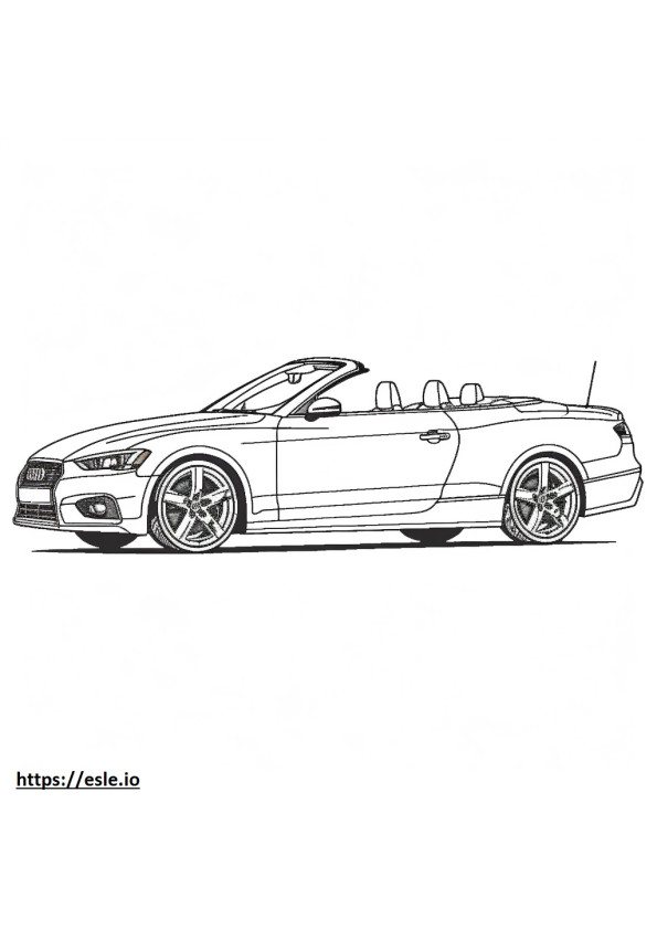 Audi S5 Cabriolet 2024 coloring page