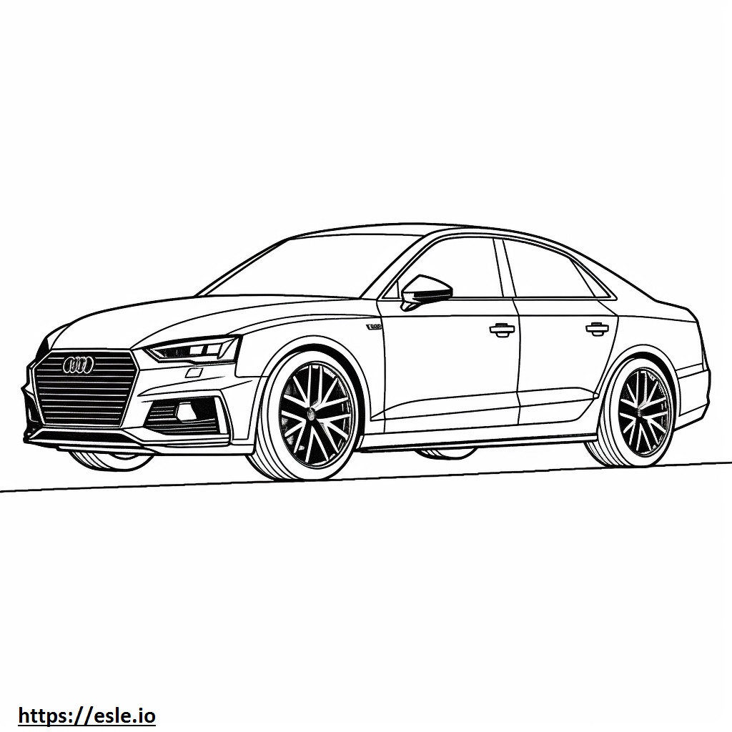 Audi A4 S line quattro 2024 para colorear e imprimir
