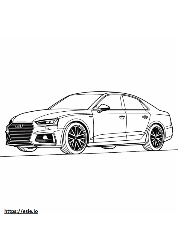 Audi A4 S line quattro 2024 kolorowanka