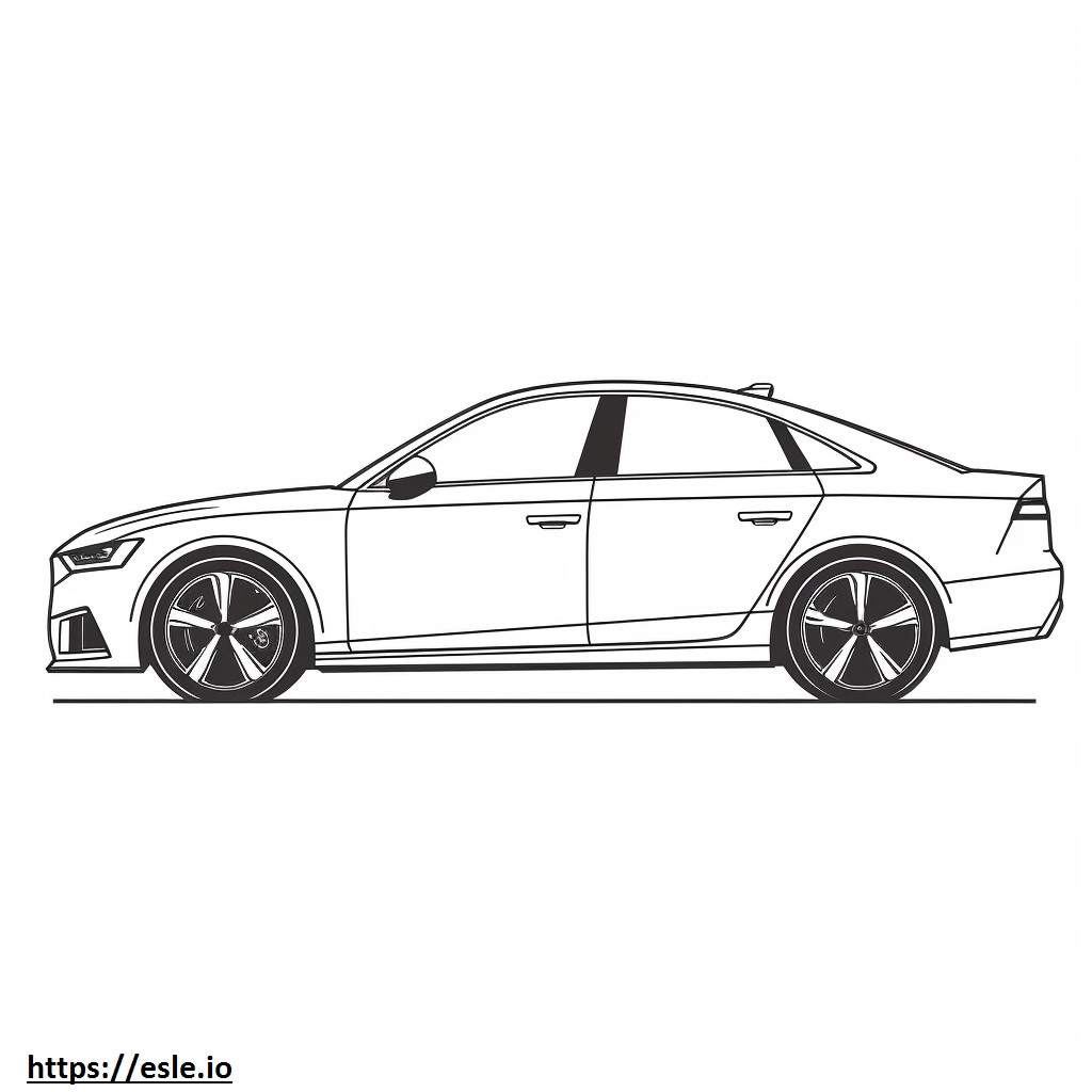 Coloriage Audi A4 S line quattro 2024 à imprimer